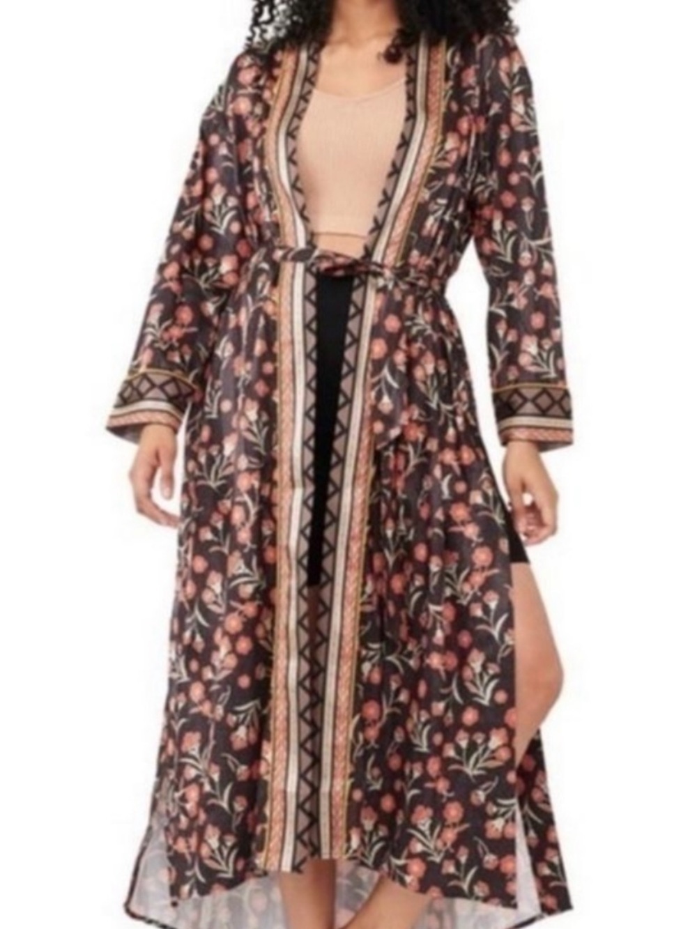 Red & Black floral Free People INTIMATELY Robe poppies SMALL